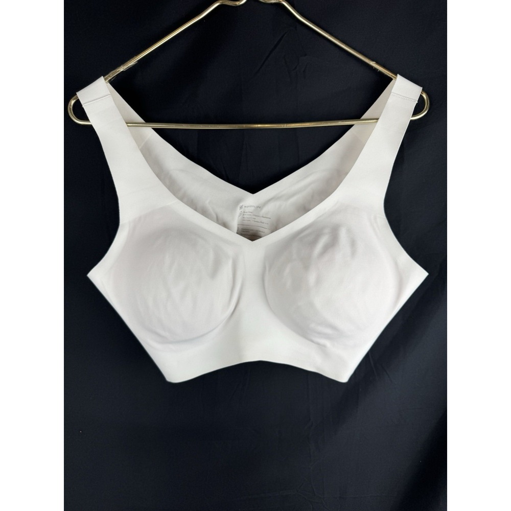 XL Honeylove Wire Free V-Neck Bra White Comfort